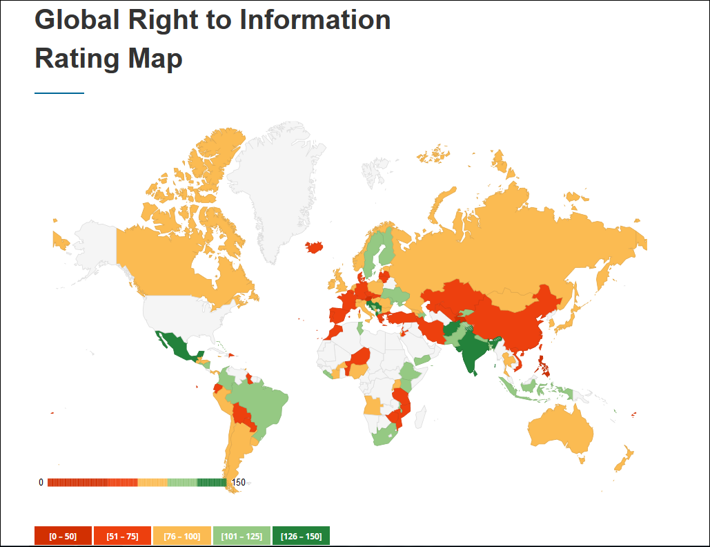 Global Right to Information Rating Map